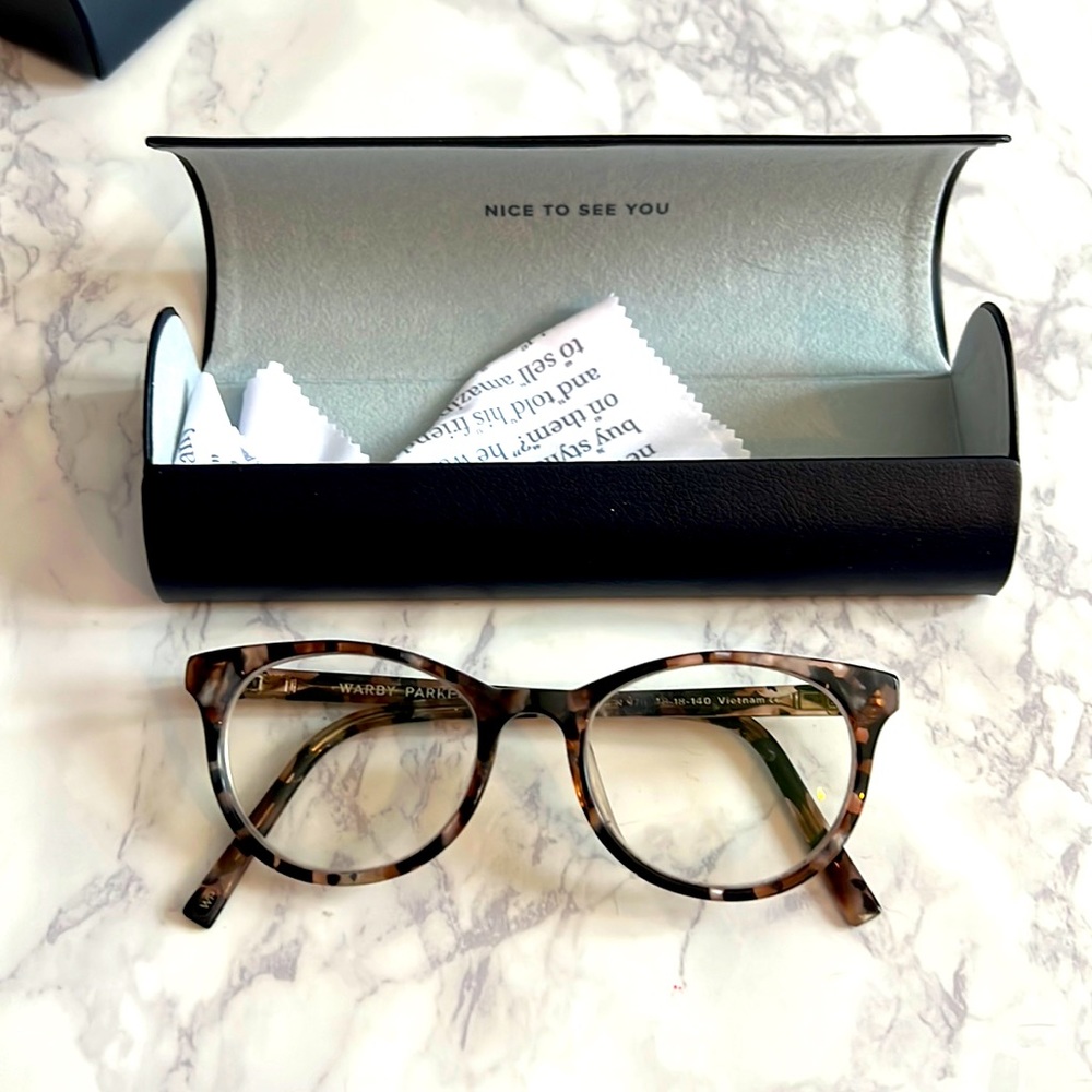 Virginia Glasses Warby Parker -lilac tortoise